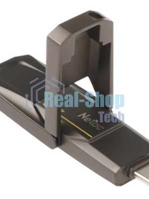 Флешка USB Netac US9 (NT03US9C-512G-32TA), 512Gb, USB 3.2 Gen2 Type-A/USB Type-C, R/W 1000/900, серебристый
