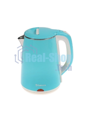 Чайник Sakura SA-2150BL 1.8 л, двойной корпус голуб д