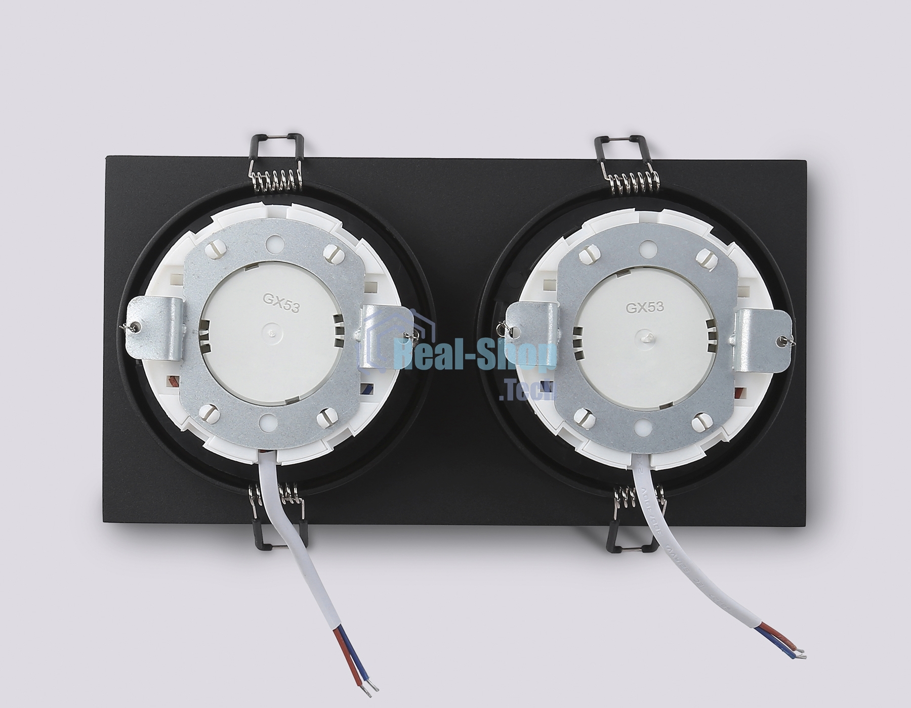 Светильник Ambrella light TN52344/2 SBK/GBK черный песок/черный глянец GX53 max 12W 220*115*25