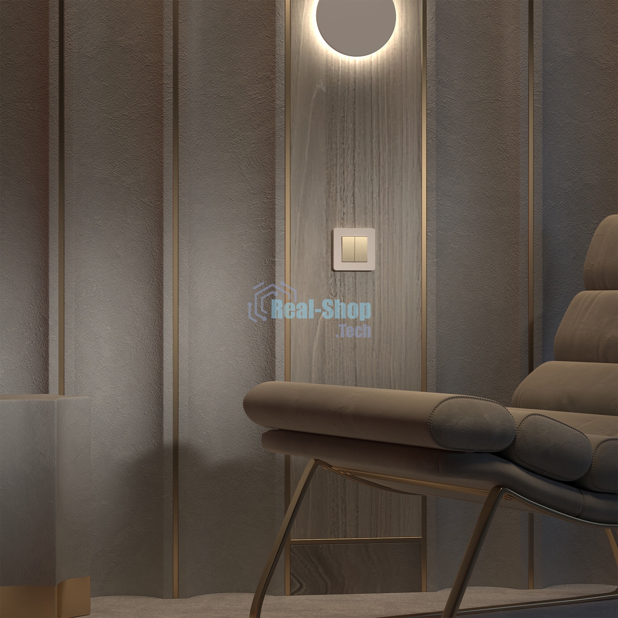Рамка на 1 пост Split (айвори/белый,  soft-touch) W0013066