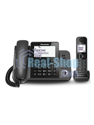 Телефон беспроводной (DECT) Panasonic KX-TGF320RUM серый металлик автооветчик АОН