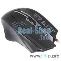 Мышь проводная Qumo Dragon War Red Alert черный, 2400 dpi, USB, кнопки - 7