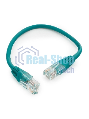 Патч-корд UTP Cablexpert cat.5e 0.25м, литой, многожильный, зеленый
