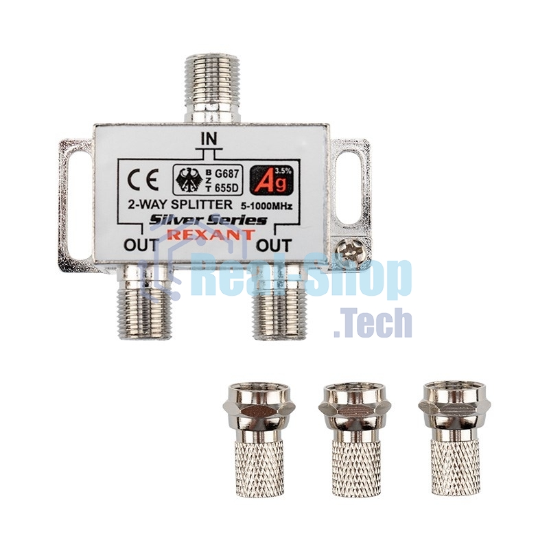 Делитель ТВ Rexant х 2 + 3 шт. F 