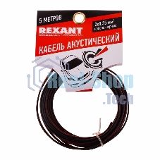 Кабель акустический Rexant 2х0,35 м м², красно-черный, мини-бухта 5 м