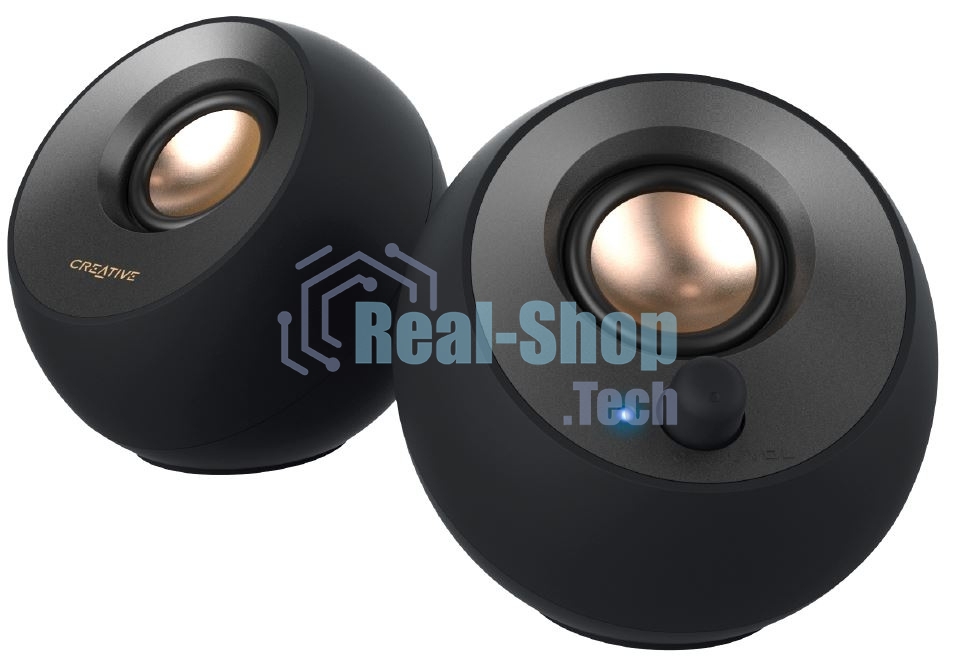 Колонки Creative Pebble V2 MF1695 2.0 черный 8Вт