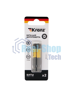 Бита для шуруповерта Kranz Torx T40х50 мм (2 шт./уп.)