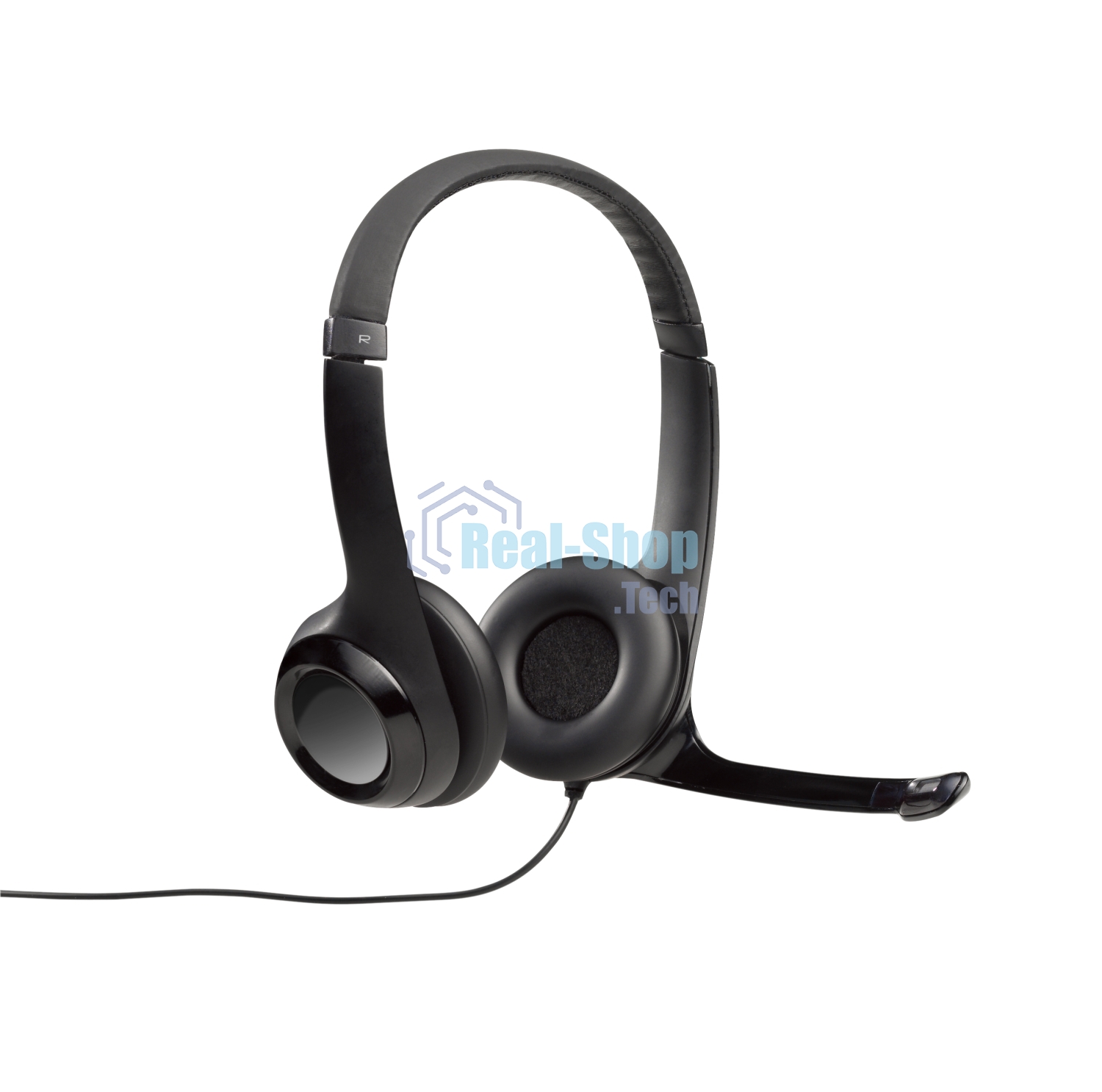 Гарнитура проводная Logitech Headset Logitech H390 USB черный