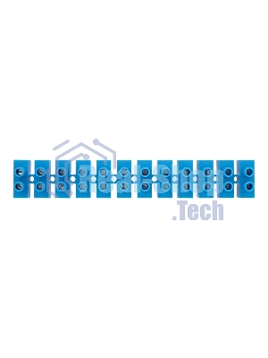 Клеммная винтовая колодка Rexant KВ-40 25-40, ток 100 A, полиэтилен синий (10 шт./уп.)