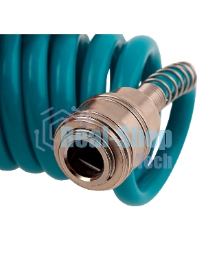 Полиуретановый спиральный шланг профессиональный Stels BASF, 15 м, с быстросъемными соединением