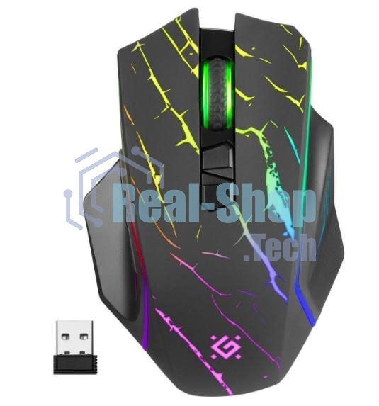 Мышь беспроводная Defender Uran GM-503 черный, 3200 dpi, радиоканал, USB, кнопки - 8