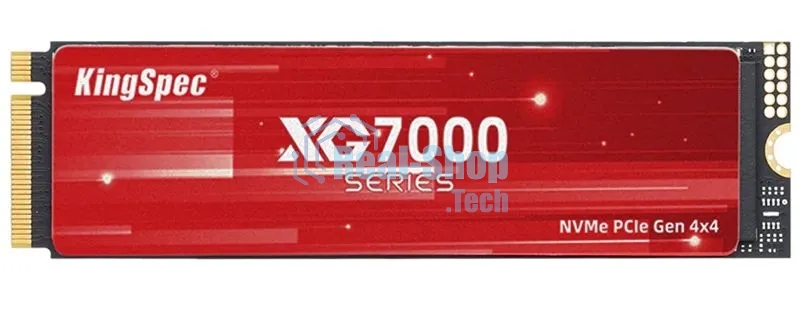 Накопитель SSD KingSpec XG7000, 2Tb, PCIe 4.0 x4, M.2 2280, NVMe, R/W 7400/6600, с радиатором