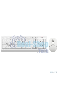 Комплект клавиатура + мышь A4Tech Fstyler FG1012 клав:белый мышь:белый USB беспроводная Multimedia