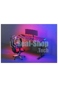 Стол игровой Cactus CS-EDL-GbK столешница МДФ черный, каркас черный