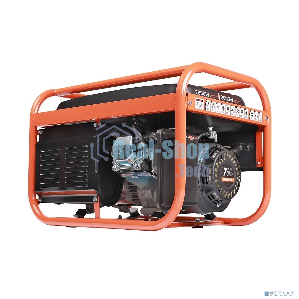 Электрогенератор бензиновый Patriot GRS 3800, 3 кВт, 62 дБ, 40 кг