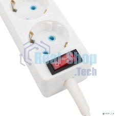 Удлинитель PROconnect 3 гнезда, 1.5 м, 3х0.75 мм², с/з, с кнопкой, белый