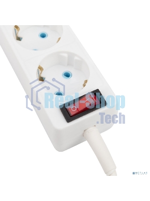 Удлинитель PROconnect 3 гнезда, 1.5 м, 3х0.75 мм², с/з, с кнопкой, белый