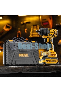 Гайковерт ударный аккумуляторный бесщет. Denzel CIWH-BL-20-500, Li-Ion, 20 В