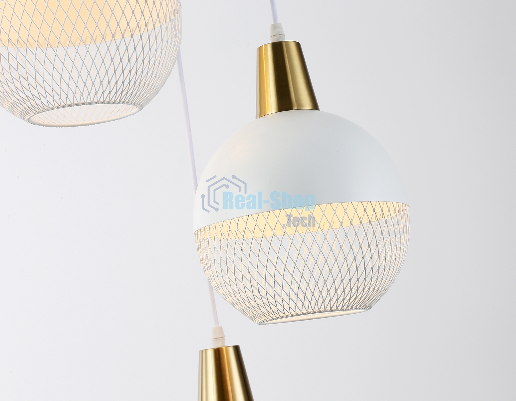 Светильник Ambrella light TR8503/3 WH/CP белый/медь E27/3 max 60W D410*1000