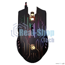 Мышь проводная A4Tech Bloody Q82 черный, 3200 dpi, USB, кнопки - 8