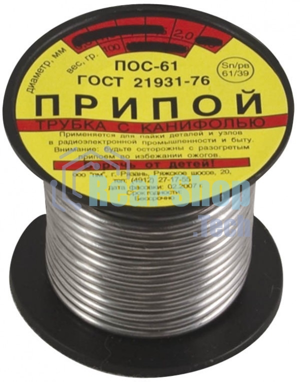 Припой FIT 60589пос-61 с канифолью 50 г