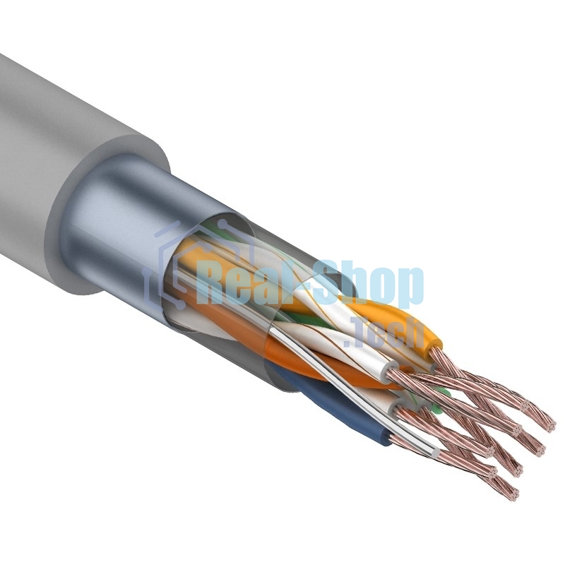 Кабель витая пара Rexant FTP 4PR 24AWG, cat.5e STRANDED (бухта 305 м)