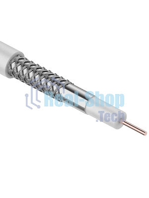 Кабель коаксиальный CAVEL DG-113, Cu/Al/CuSn, 75%, 75 Ом, бухта 100 м, белый