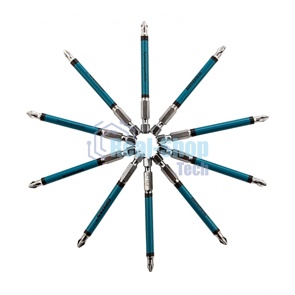 Набор бит Gross 11263 Ph2x90, сталь S2, 10 шт