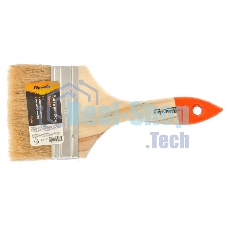 Кисть плоская Sparta 100 мм, натуральная щетина, деревянная ручка, для масляных краскок, лаков