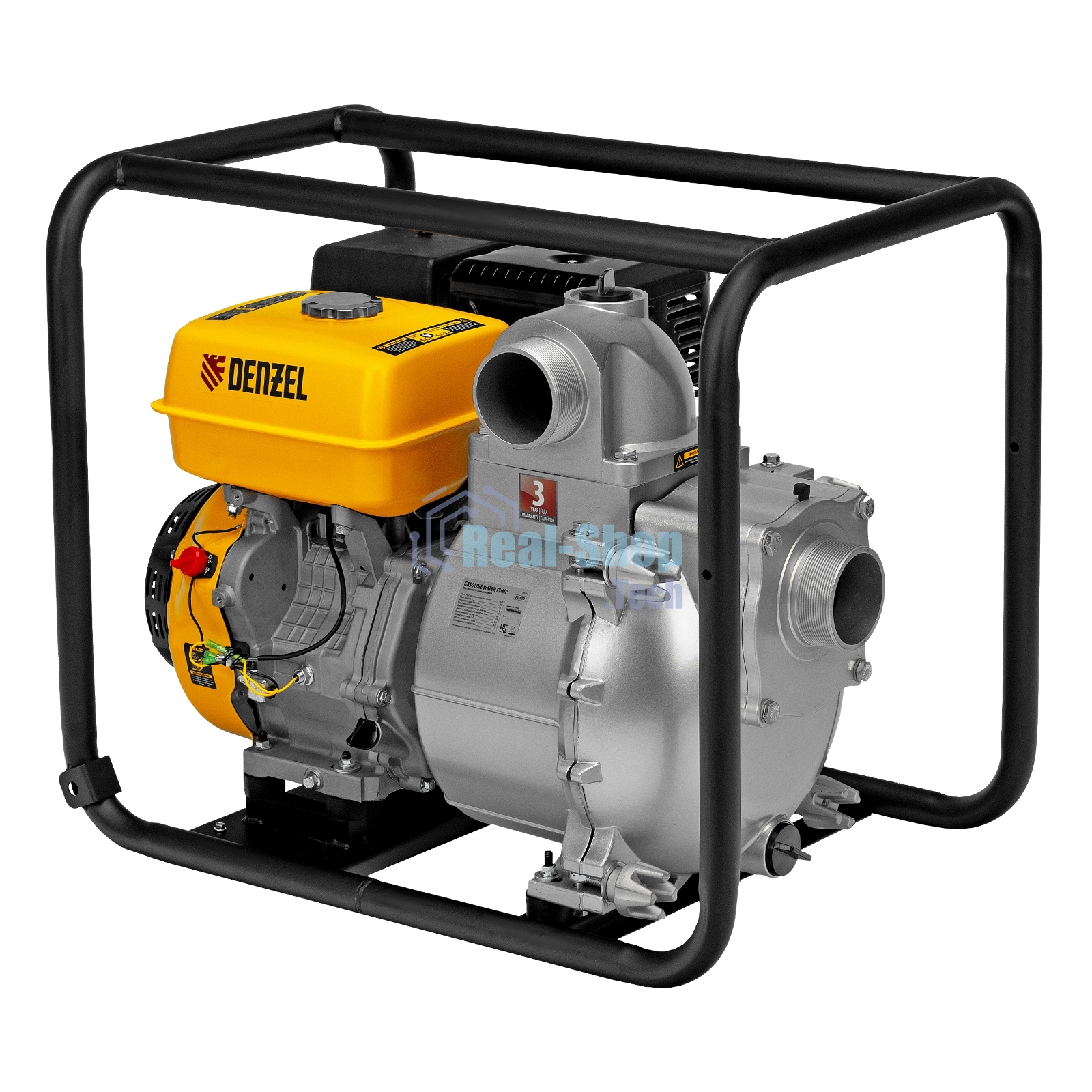 Мотопомпа бензиновая Denzel PX-80D для грязной воды, 15 л.с., 3