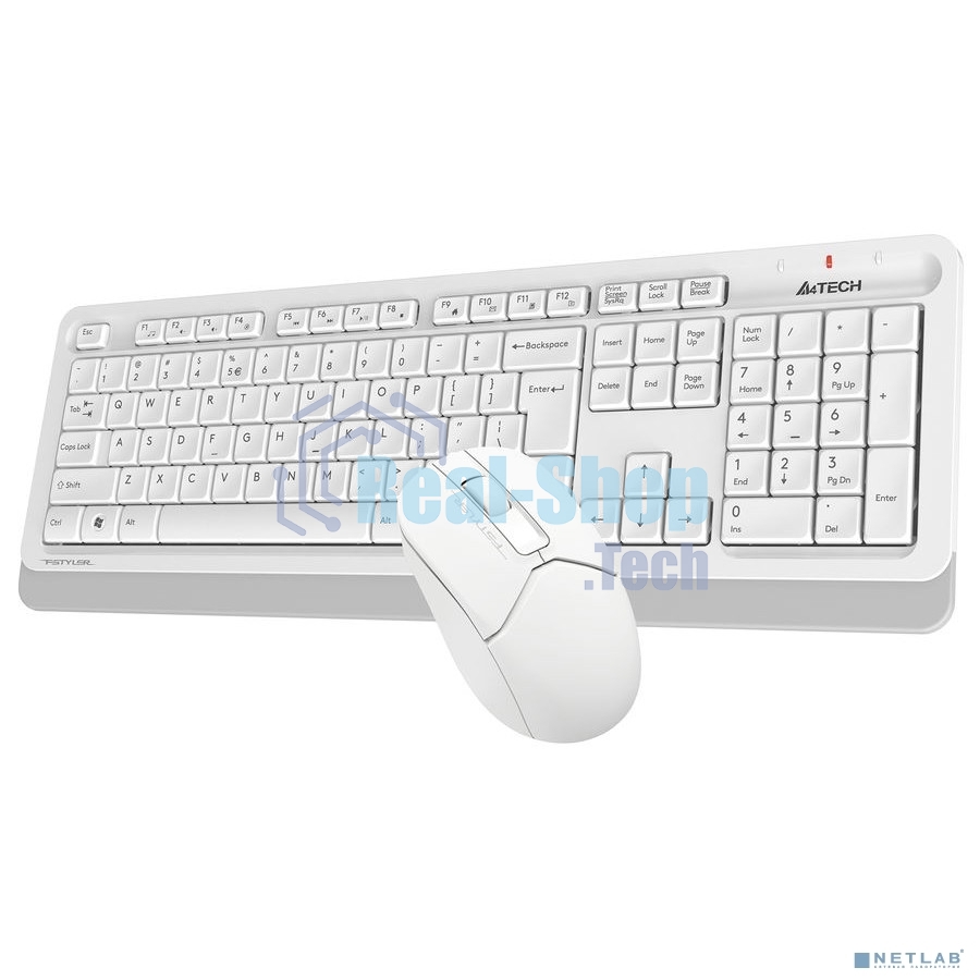 Комплект клавиатура + мышь A4Tech Fstyler FG1012 клав:белый мышь:белый USB беспроводная Multimedia