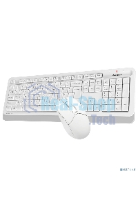 Комплект клавиатура + мышь A4Tech Fstyler FG1012 клав:белый мышь:белый USB беспроводная Multimedia