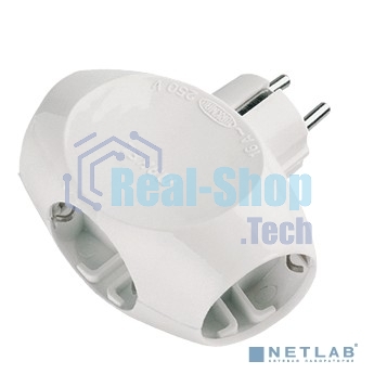 Тройник 3 гнезда 16 А с заземлением круглый MAKEL 10015