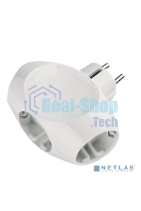 Тройник 3 гнезда 16 А с заземлением круглый MAKEL 10015