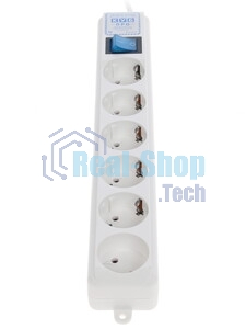 Сетевой фильтр Powercube SPL(5+1)-16B-P-3М-WHITE 3 м, 6 розеток, белый, коробка