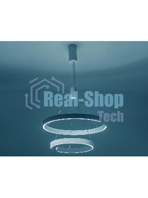 Подвесной светодиодный светильник Ambrella light FL5884/2 WH белый 45W 3000K/4200K/6400K D600/400*1200 (без ПДУ)