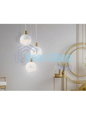 Светильник Ambrella light TR8503/3 WH/CP белый/медь E27/3 max 60W D410*1000