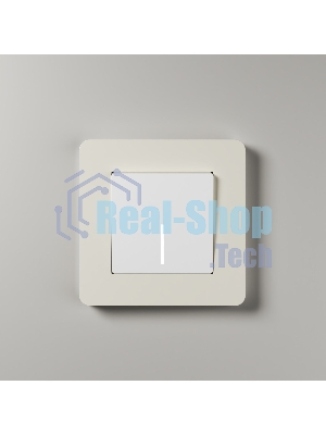 Рамка на 1 пост Split (айвори/белый, soft-touch) W0013066