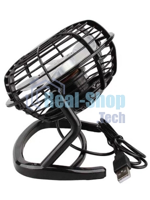 Вентилятор Rix RDF-1500USB чёрный, настольный, 2.5 Вт, 1 скорость, 10 см