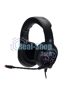 Наушники с микрофоном Oklick HS-L930G SNORTER черный/синий 2м мониторные USB оголовье (HS-L930G)