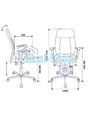 Кресло Бюрократ CH-605/BLACK черный, экокожа, 120 кг, механизм качания