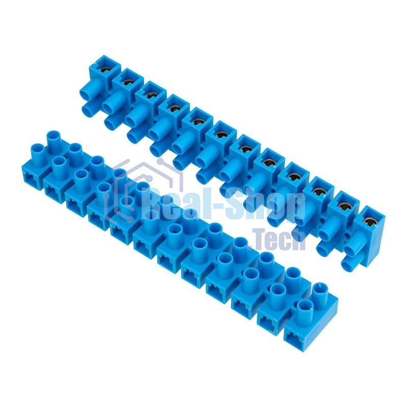 Клеммная винтовая колодка Rexant KВ-35 10-35, ток 80 A, полиэтилен синий (10 шт./уп.)