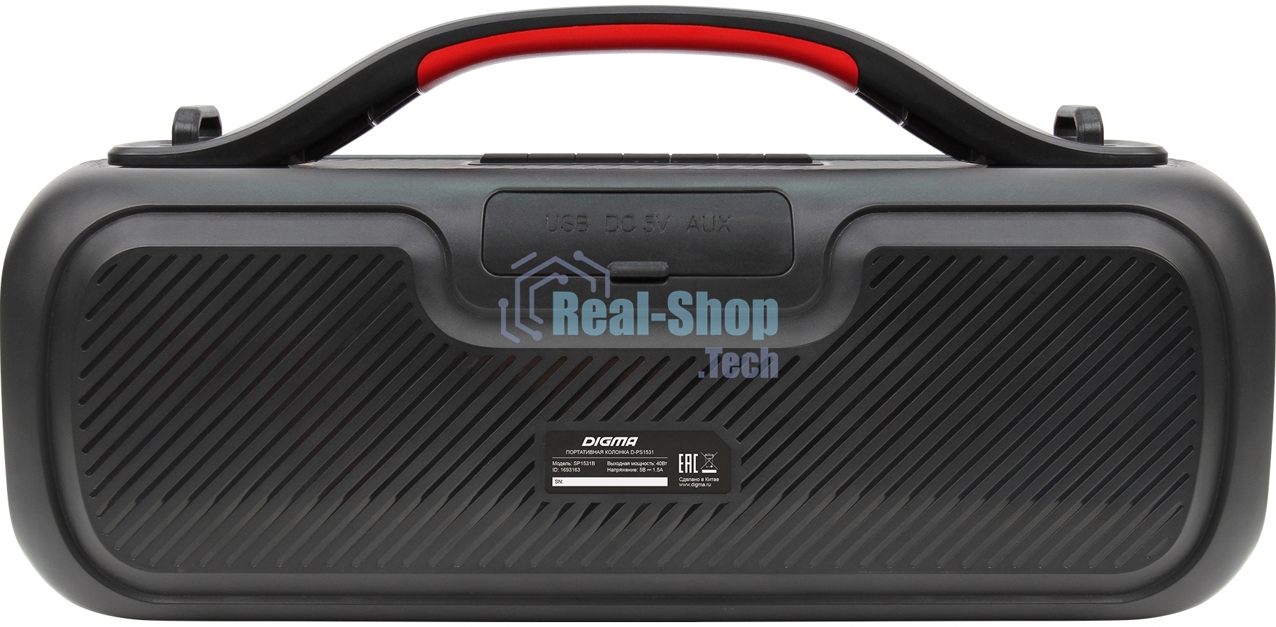 Колонка портатитвная Digma D-PS1531 черный/черный 40W 2.0 BT 10м 3000mAh (SP1531B)