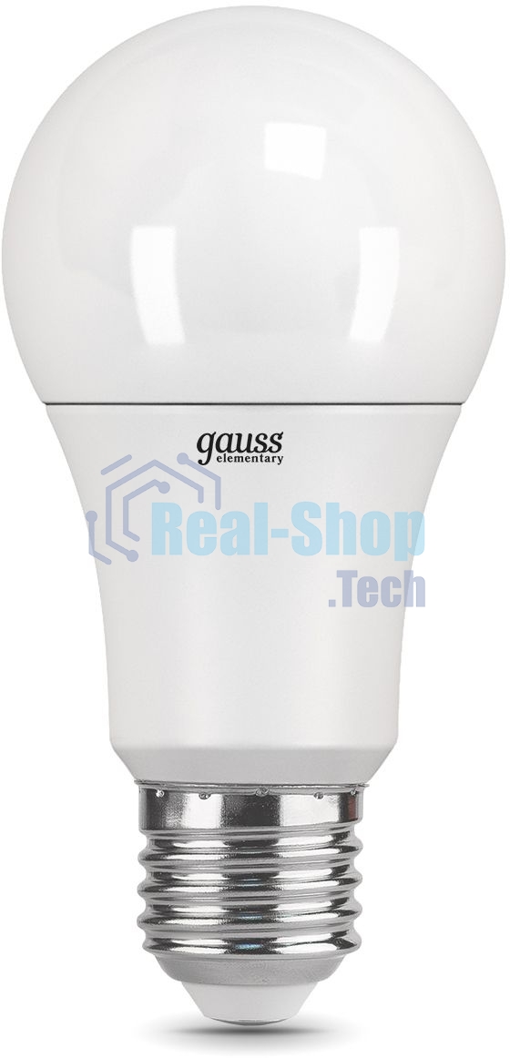 Лампа светодиодная Gauss Elementary 12Вт цок.: E27 груша 220B 4100K св. свеч. белый ней. A60 (упак.: 10 шт)