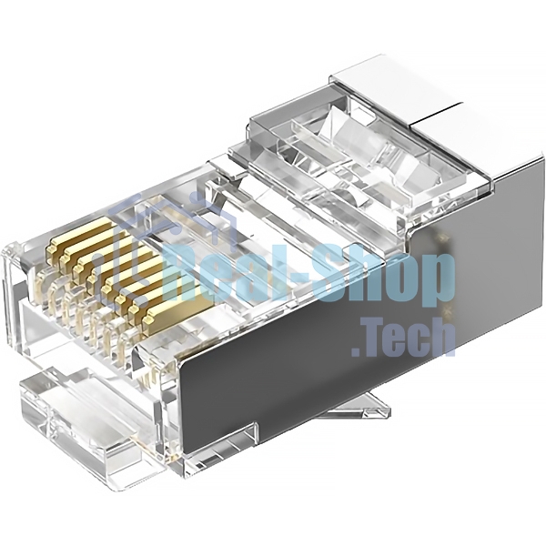 Коннектор Vention RJ45 (8p8c), FTP, cat. 6, под витую пару, экранированный (10 шт.)