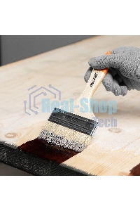 Кисть плоская Sparta 100 мм, натуральная щетина, деревянная ручка, для масляных краскок, лаков