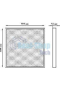 Светильник Gauss MiR IP40 встр/накл 595x595x50мм 35Вт 3500лм 6500К призма