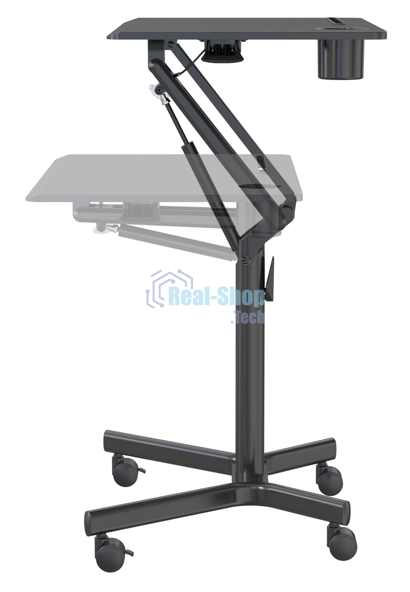 Стол для ноутбука Cactus VM-FDS101B столешница МДФ черный 70x52x105 см (CS-FDS101BBK)