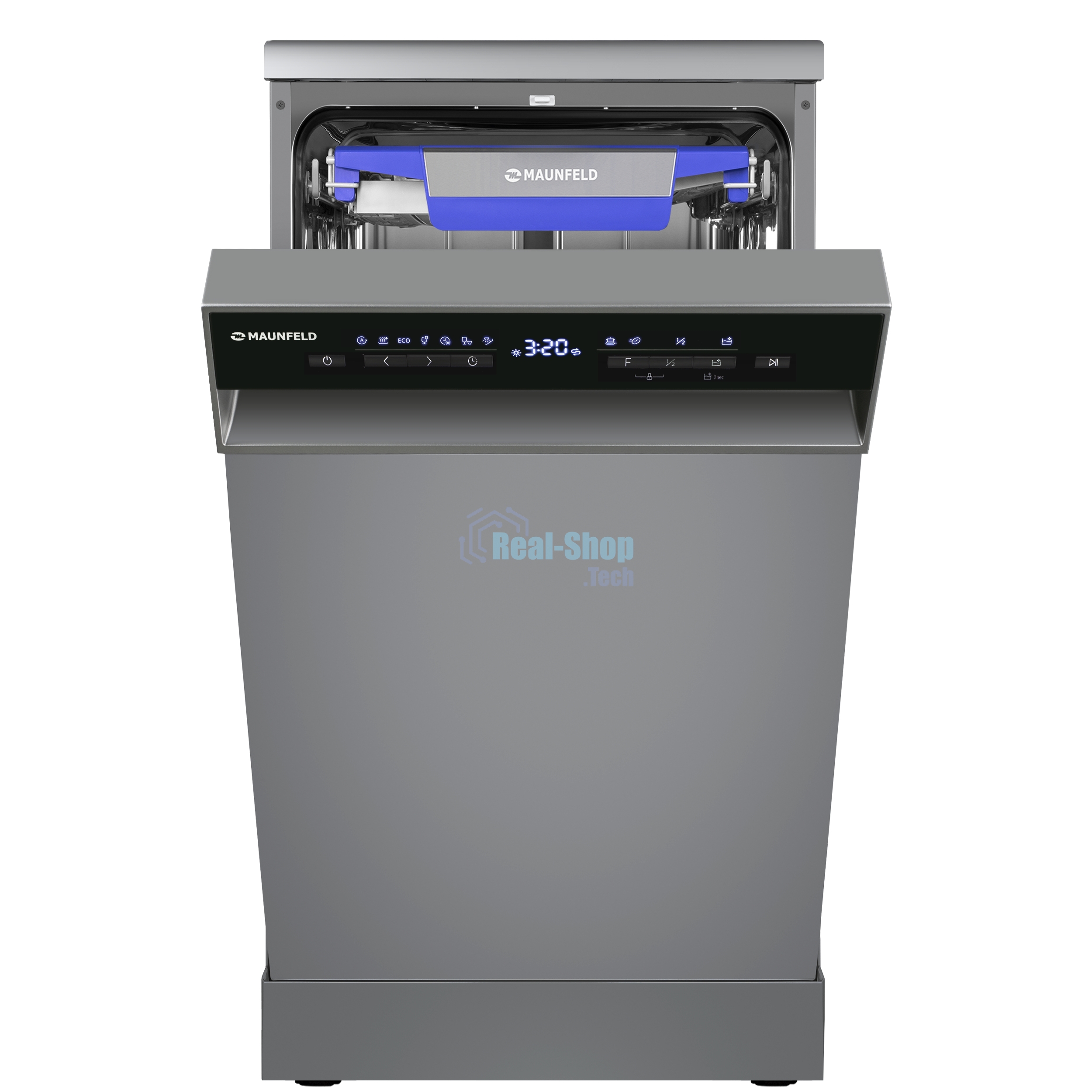 Посудомоечная машина Maunfeld MWF45331S, серебристый, 45 см, 10 компл., 49 дБ, класс A++