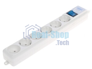 Сетевой фильтр Powercube SPL(5+1)-16B-P-3М-WHITE 3 м, 6 розеток, белый, коробка